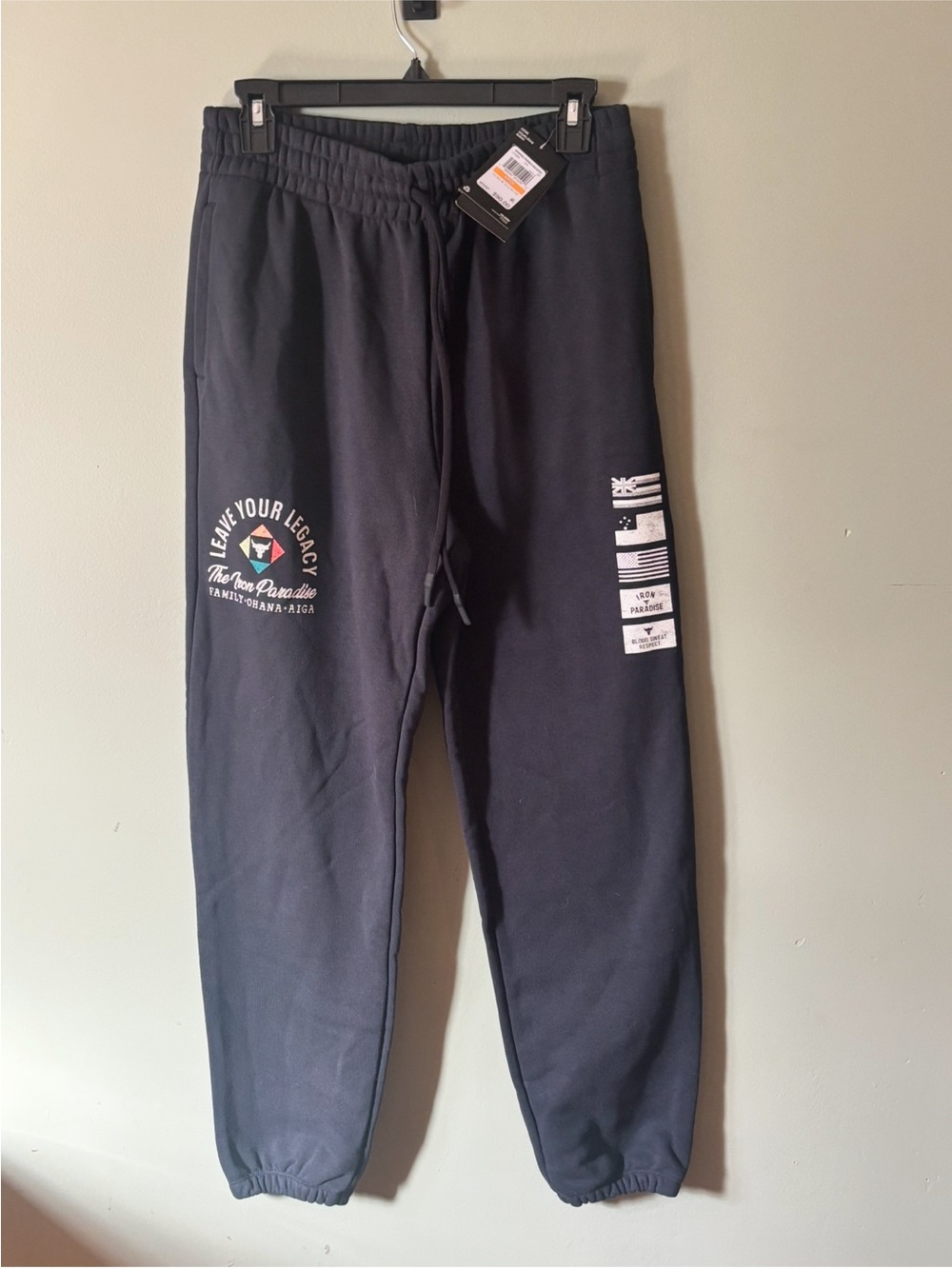 Under Armour Project Rock Sweatpants 'Leave Your Legacy' - Women's Size S